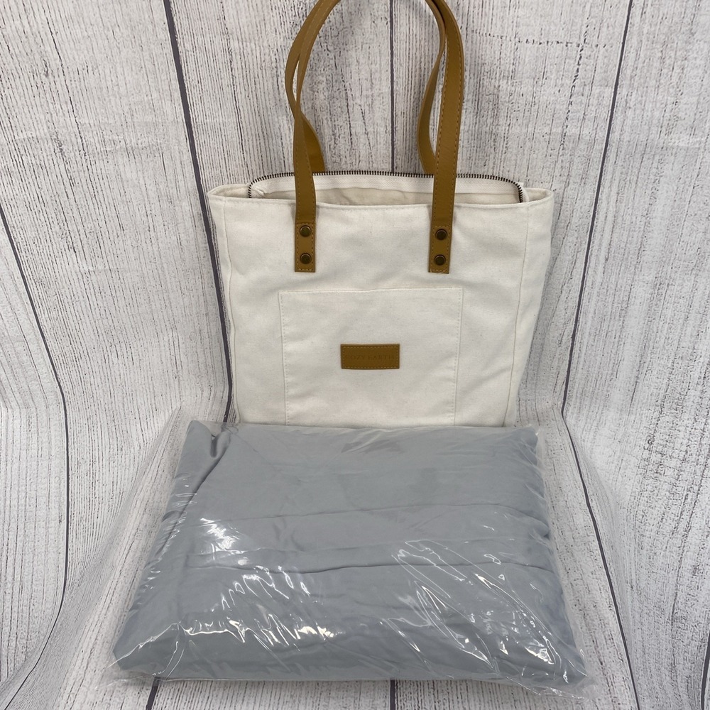 Cozy Earth Duvet Cover KING Shore Ice Blue Luxury Viscose Bamboo Canvas Tote
